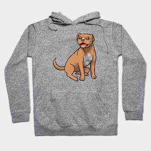 Dog - American Pit Bull - Red Nose Natural Hoodie